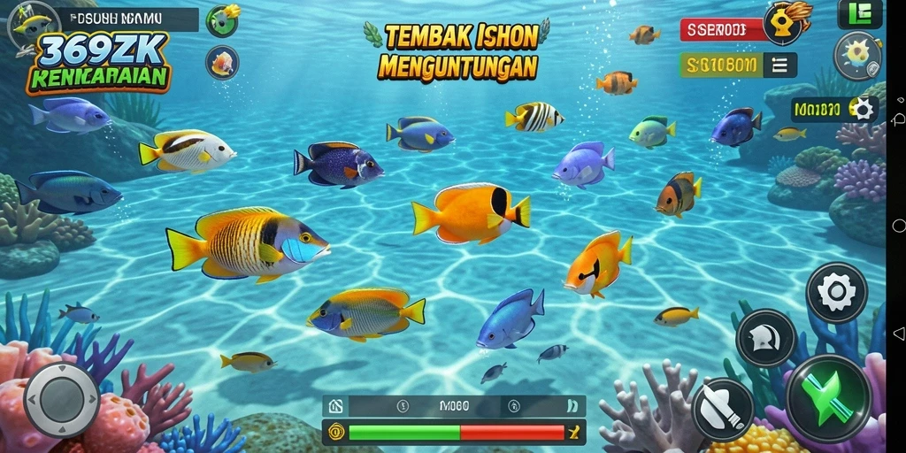 Screenshot gameplay 369ZK menampilkan aksi menembak ikan yang seru.
