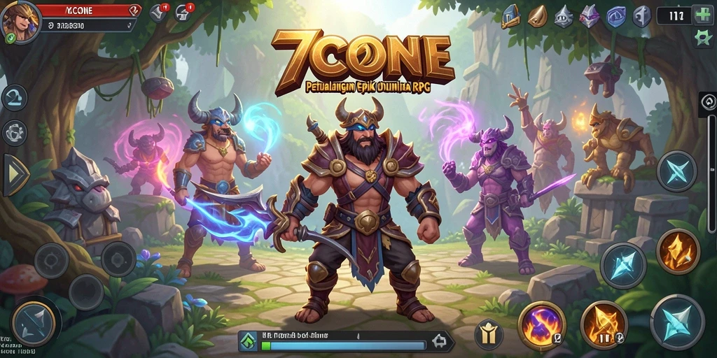 Gameplay seru 7CONE dalam petualangan RPG yang menantang.