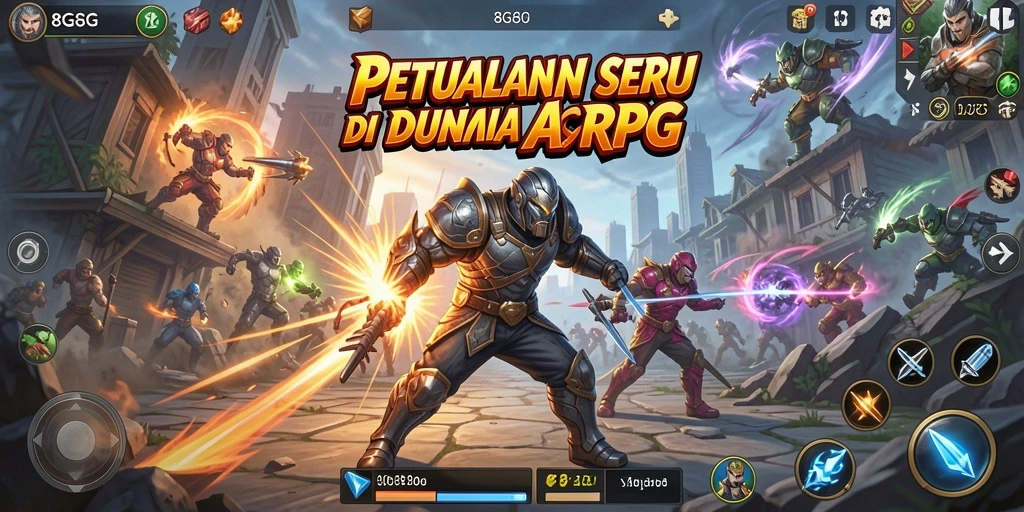 Screenshot gameplay 8G8G menampilkan aksi seru dalam pertempuran ARPG.