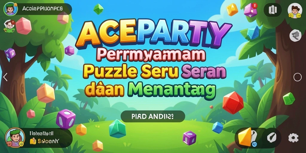 Tampilan gameplay ACEPARTY yang seru dengan berbagai teka-teki menarik.