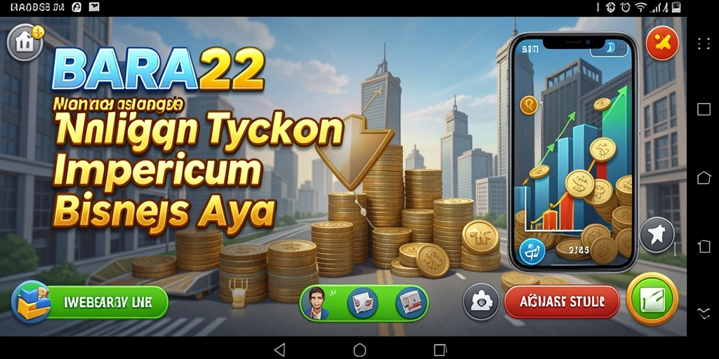 Tampilan gameplay BARA22 menunjukkan interaksi dinamis antara pemain dan bisnis yang dikelola.