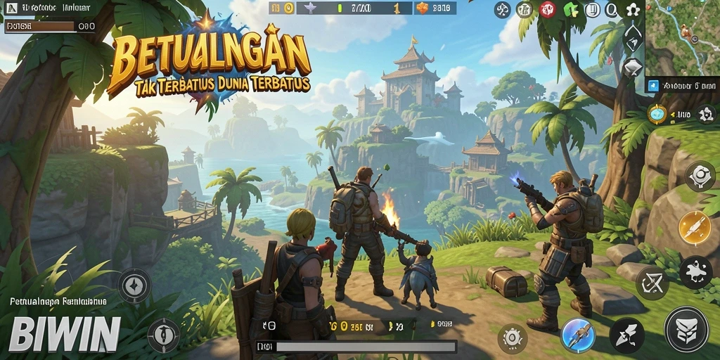 Tampilan gameplay BIWIN yang menarik di dunia terbuka.
