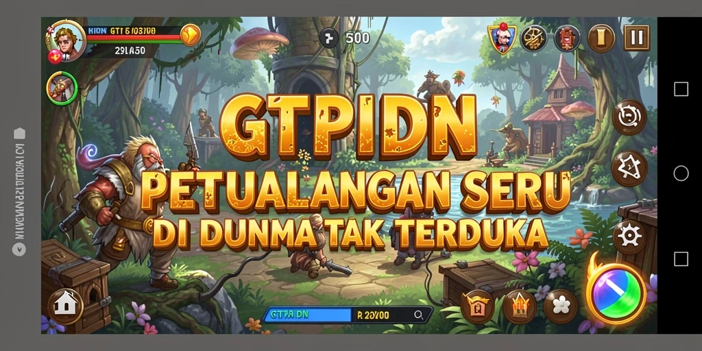 Tangkapan layar menampilkan gameplay penuh petualangan dalam GTPIDN.
