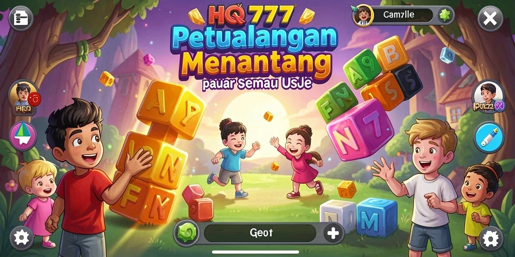 Tampilan seru gameplay puzzle HQ777 yang mengasyikkan.