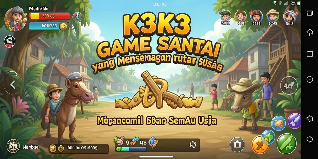 Tampilan gameplay K3K3 yang seru dan mengasyikkan.