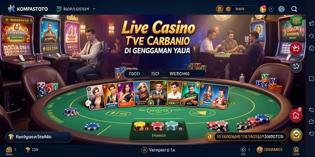 Tampilan gameplay Live Casino yang mendebarkan dan interaktif.