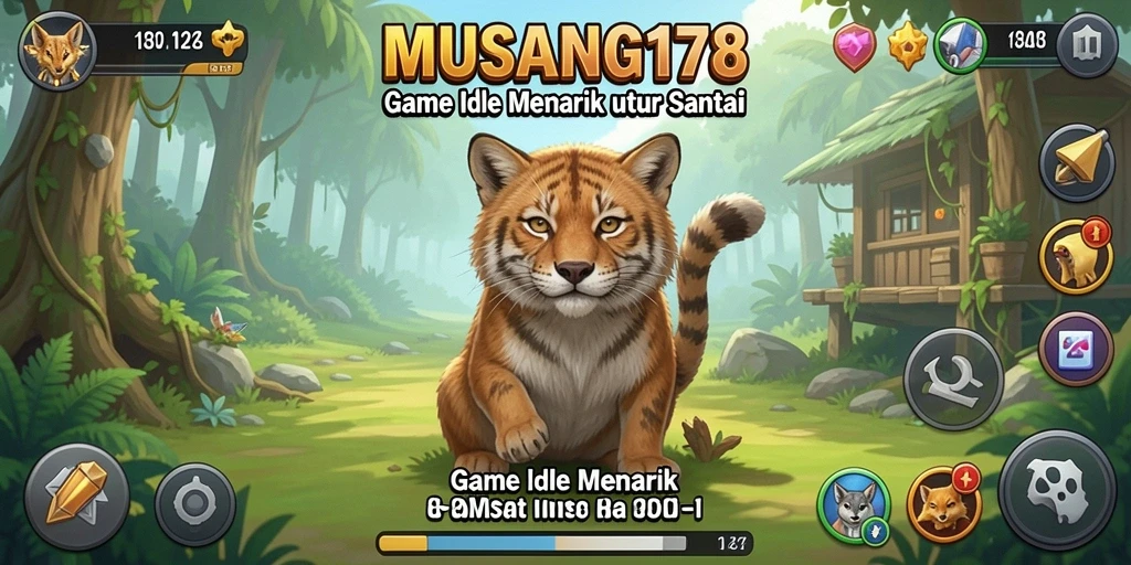 Tampilan gameplay <strong>MUSANG178</strong> dengan berbagai aktivitas pengumpulan sumber daya.