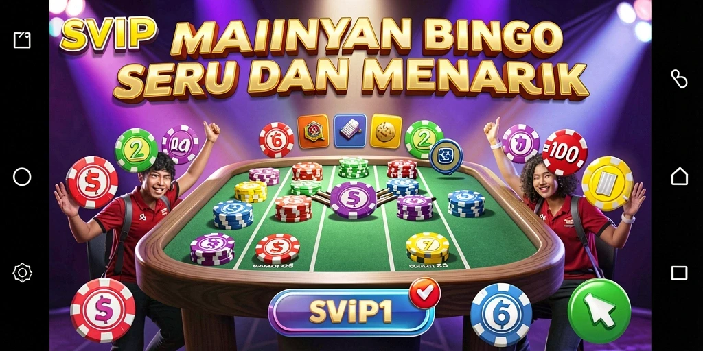 Screenshot gameplay SVIP1 menunjukkan suasana bermain Bingo yang dinamis.