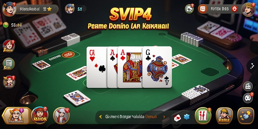 Tampilkan gameplay seru dari game domino SVIP4.